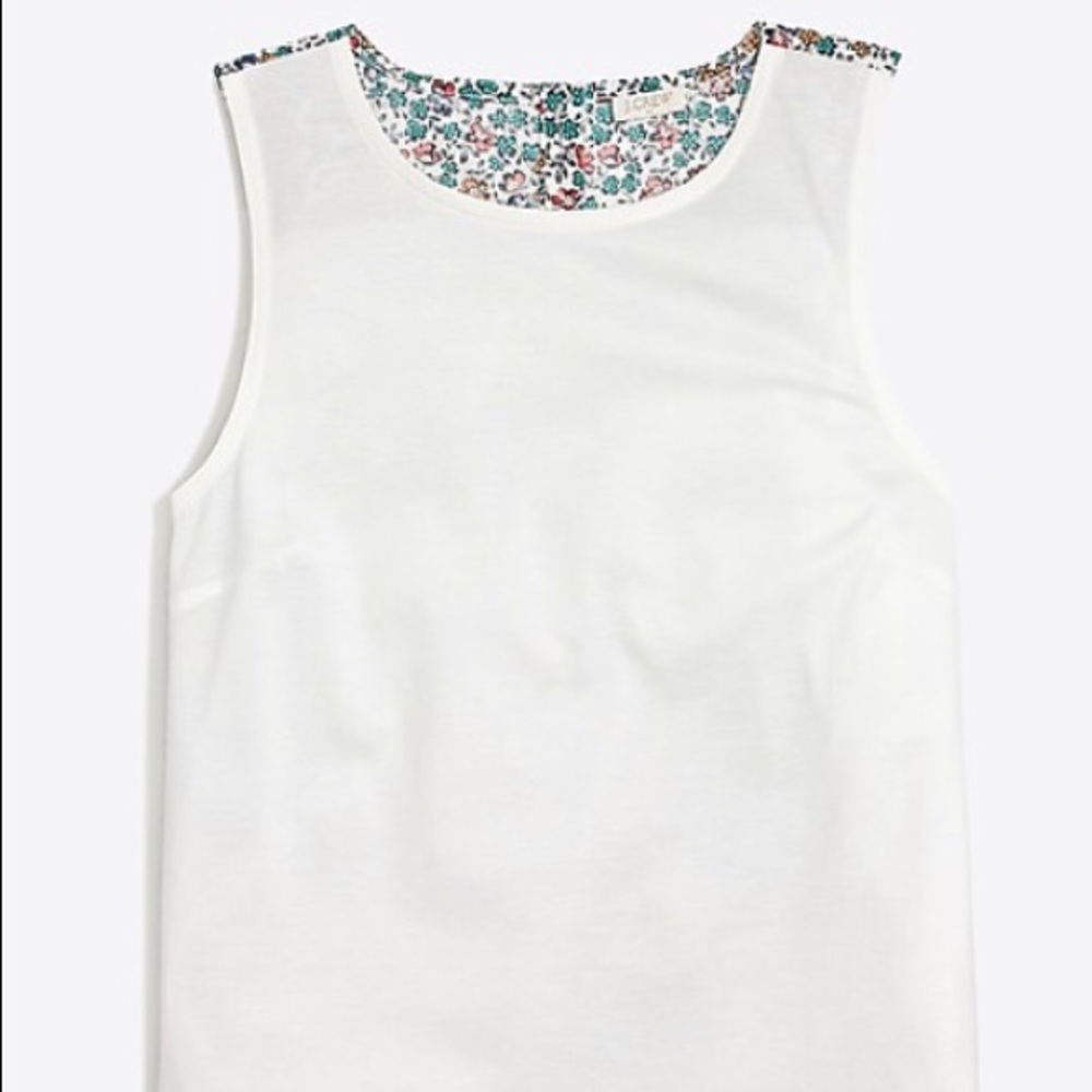 J Crew Factory contrast terry tank top NWT